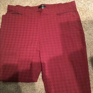 89th and Madison s 20 deep red check stretch pants